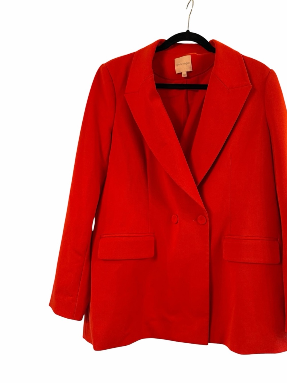 Favorite Daughter Vibrant firecracker Red Double-Breasted Blazer size L